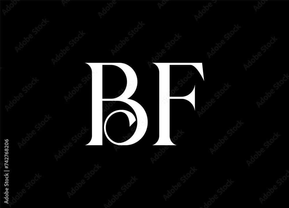 BF letter logo and monogram logo design BF letter logo and monogram logo design