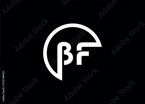 BF letter logo and monogram logo design photo