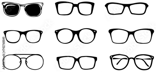 Glasses vector transparent background PNG clipart