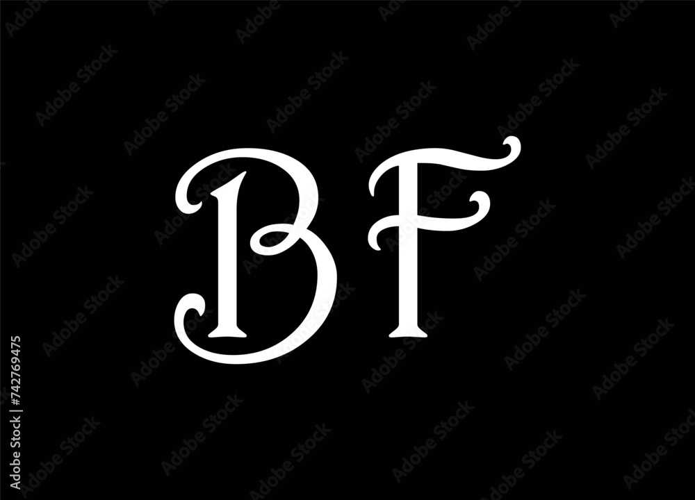 BF letter logo and monogram logo design BF letter logo and monogram logo design