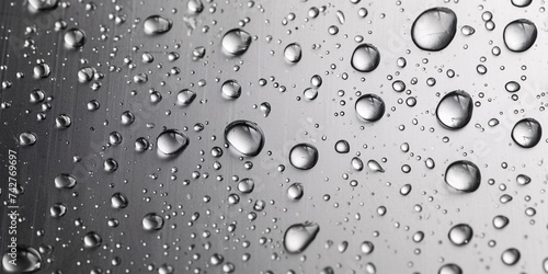 Wallpaper Mural Chrome with water droplets. Torontodigital.ca