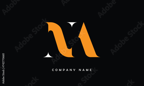 NA, AN, N, A Abstract Letters Logo Monogram