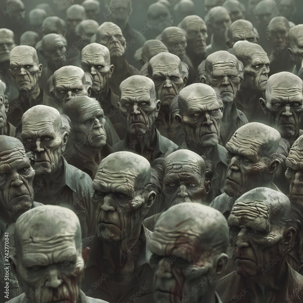 Fototapeta premium Bunch of evil creatures concept Generative Ai