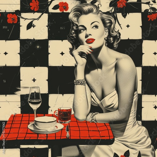 Classic pin up styles and motifs retro and chic for themed dining spaces photo