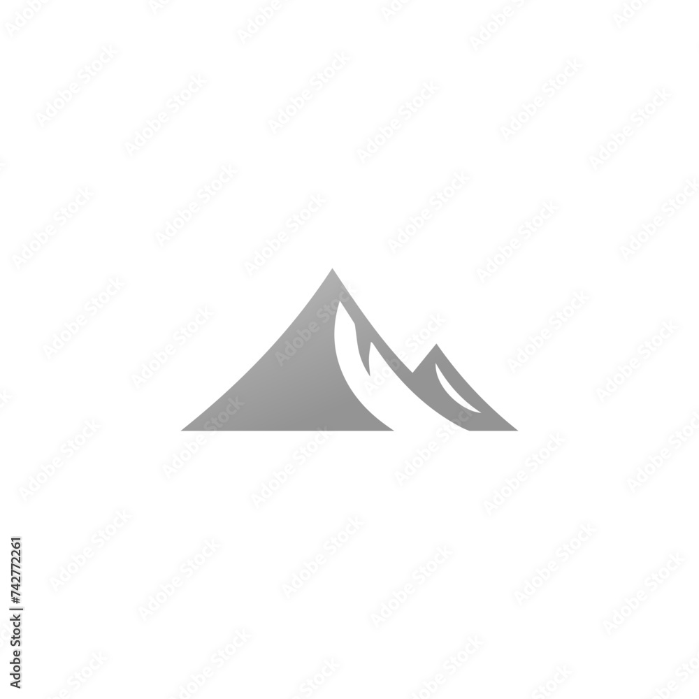 Simple Logo Mountain Vector On white background Simple Logo Mountain Vector On white background