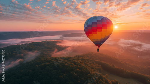 Soaring Heights Hot Air Balloon  generative ai