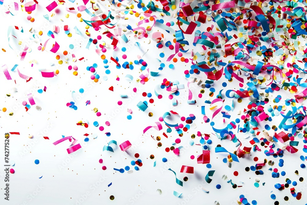 Confetti explosion isolated on white background Generative Ai Confetti explosion isolated on white background Generative Ai