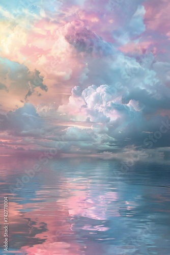 Abstract heaven background with clouds Generative Ai