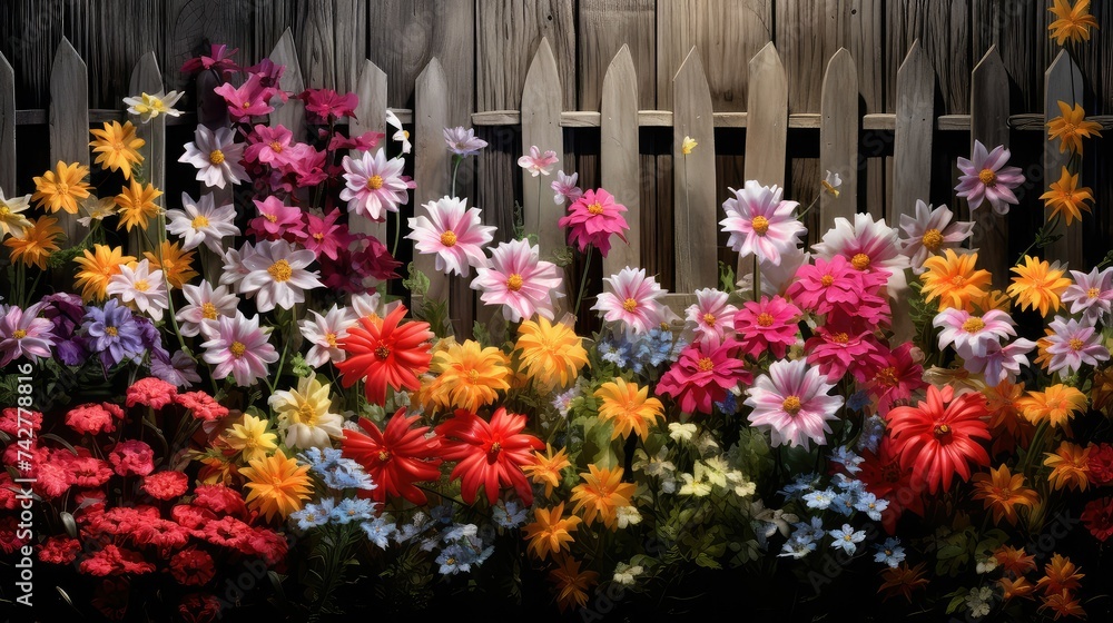 garden flowers fence