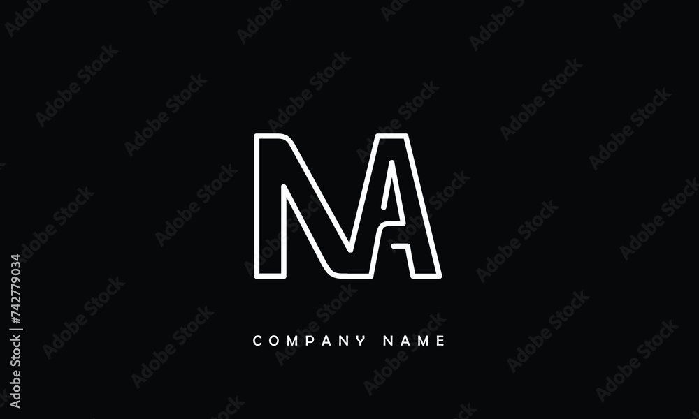 NA, AN, N, A Abstract Letters Logo Monogram NA, AN, N, A Abstract Letters Logo Monogram
