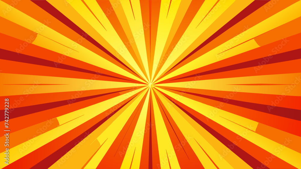 Obraz premium bright orange and yellow sunburst background