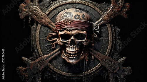 treasure pirate emblem photo