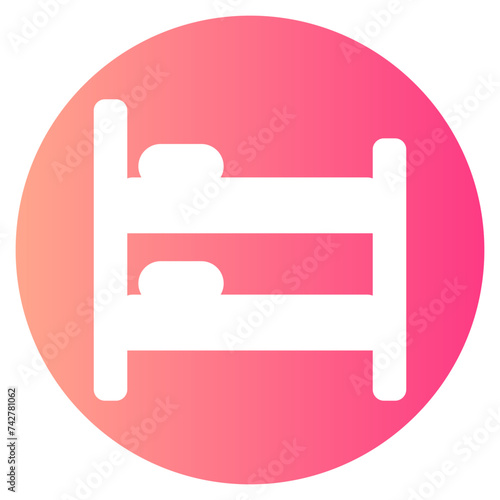 bunk bed gradient icon