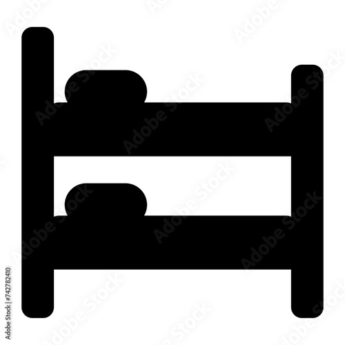 bunk bed glyph icon