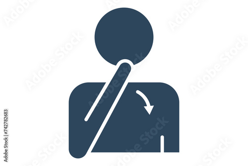 Thank you sign language. thank you icon in sign language with diverse hands, conveying appreciation. solid icon style. element illustration