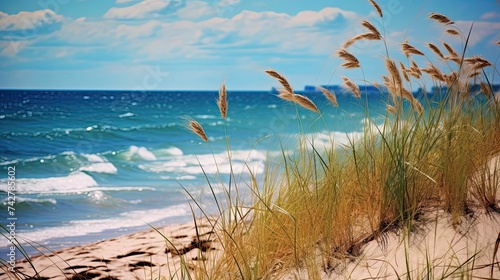 sand lake michigan shoreline photo