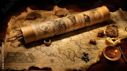 chest pirate treasure map