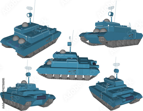 Moon and space exploration robot tank design vector illustration sketch