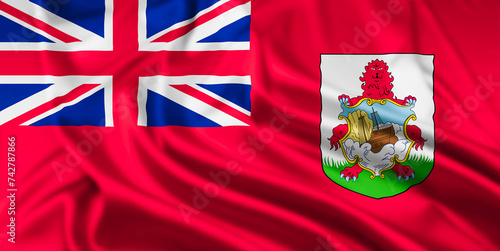 The Flag of Bermuda Rippled