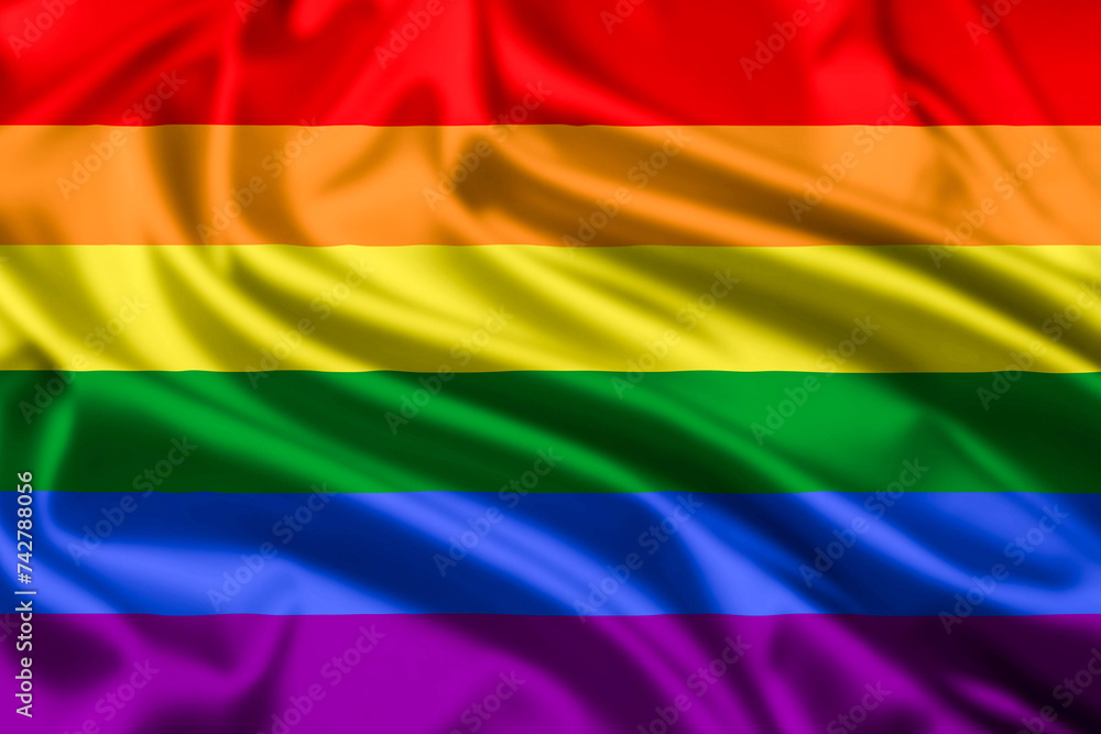 Obraz premium The Pride Flag Rippled