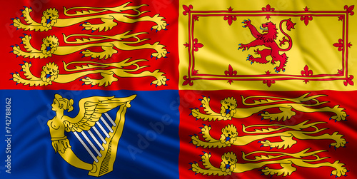 Εκτύπωση καμβά The British Royal Standard Rippled