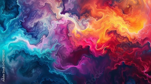 Cosmic Dance of Vivid Nebula Colors
