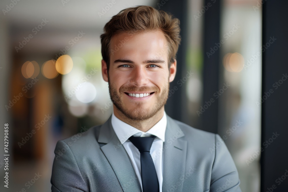 Confident businessman with a charming smile Confident businessman with a charming smile