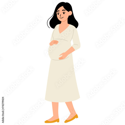 happy mother pregnancy illustration