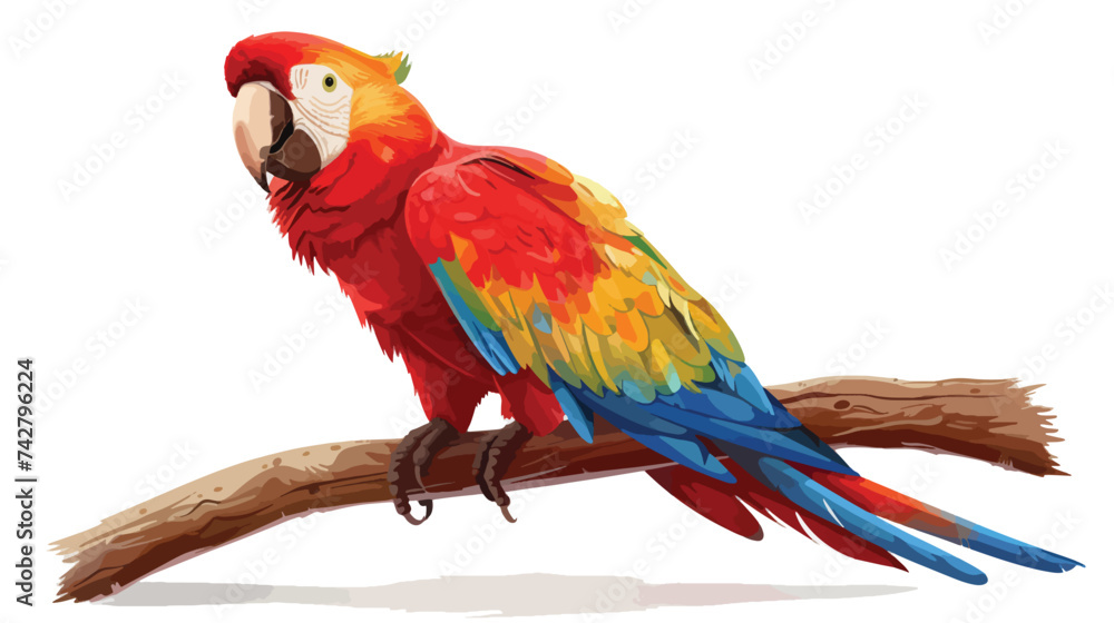 Cute Funny Parrot Silly Smiling isolated white background