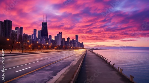 skyline chicago lake shore drive photo
