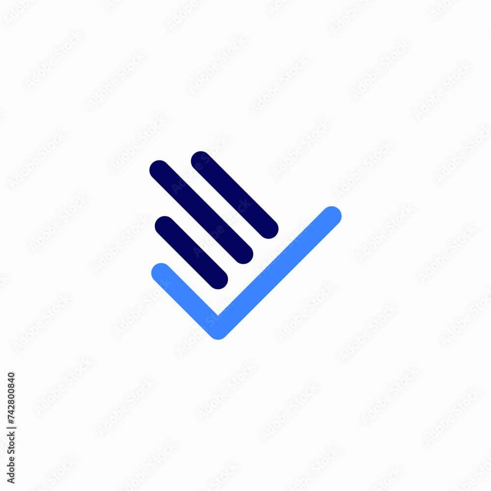 abstract check hand logo vector abstract check hand logo vector