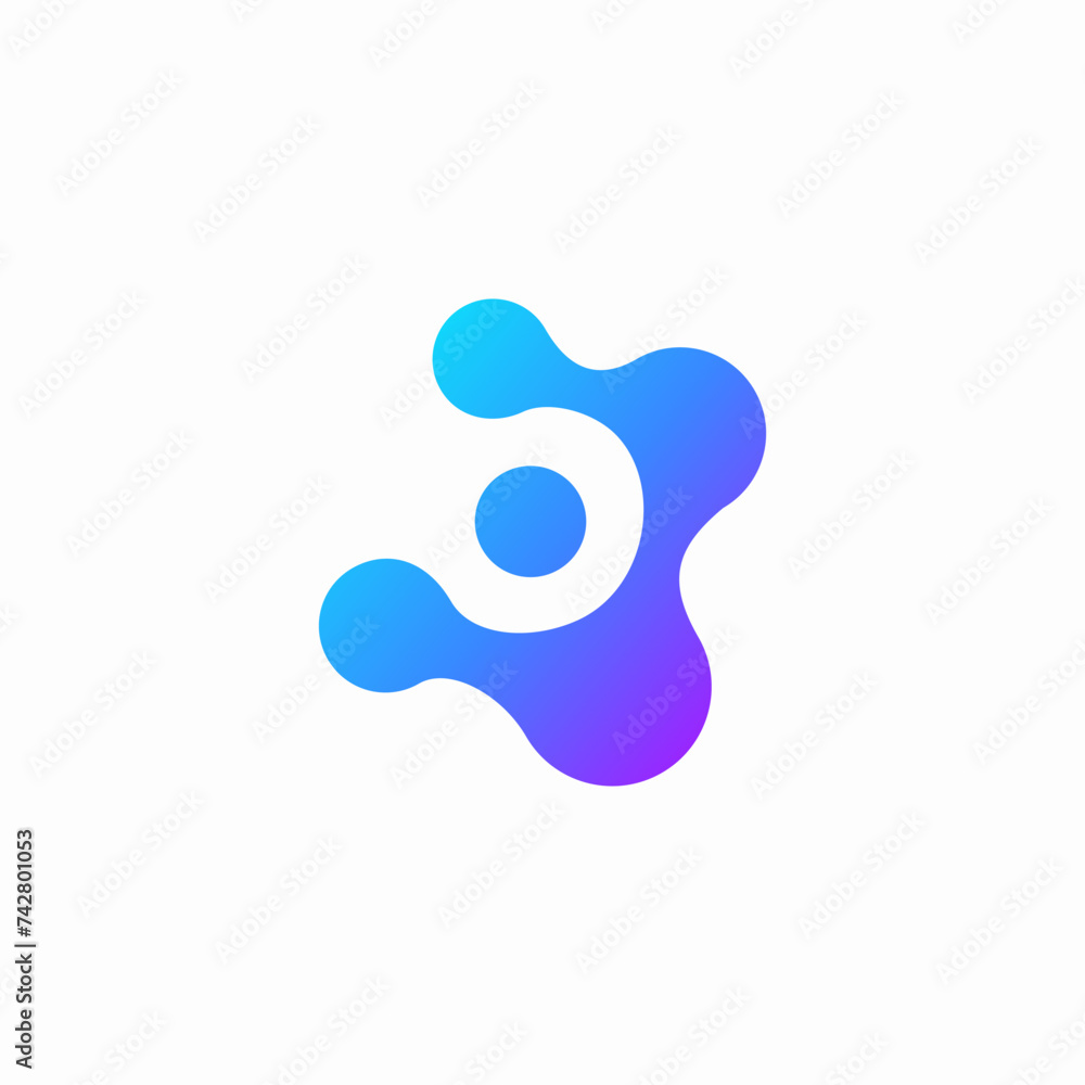 abstract icon tech logo shape abstract icon tech logo shape