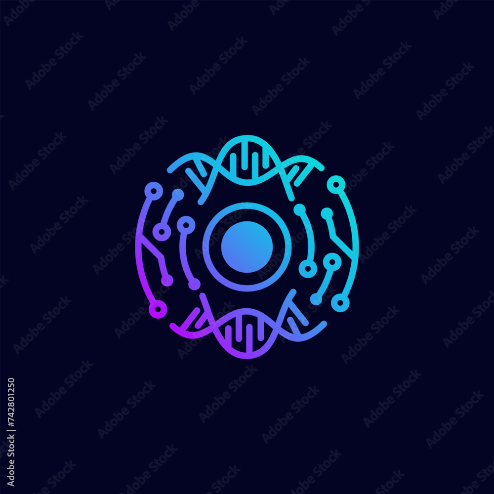 abstract bio tech logo circle abstract bio tech logo circle