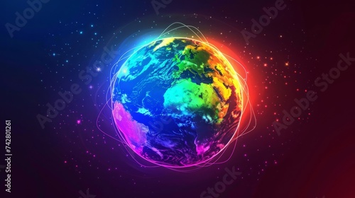 planet earth simulating virtual connectivity generative ai