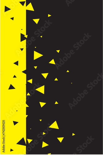 yellow and black background with traiangles photo