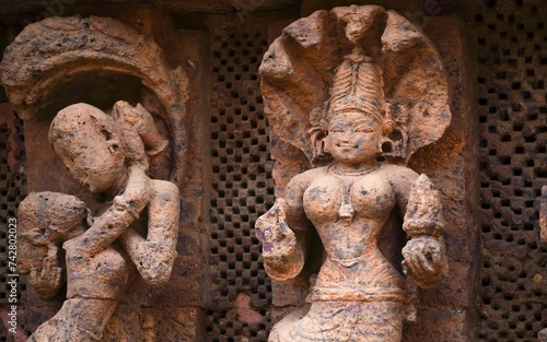 rock statue in temple of odisha