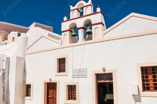 traditional orthodox temple on greek island santorini
