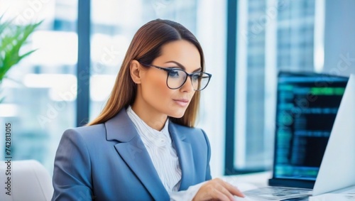 portrait of a person working on a laptop
