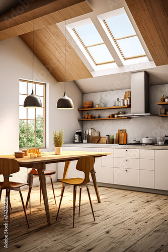 A stylish, newly renovated white kitchen exuding modern elegance and simplicity, offering a pristine and inviting space for culinary endeavors and gatherings.
