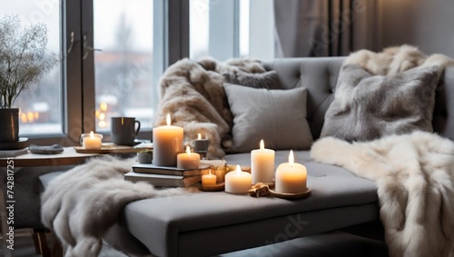 coat on a sofa in room