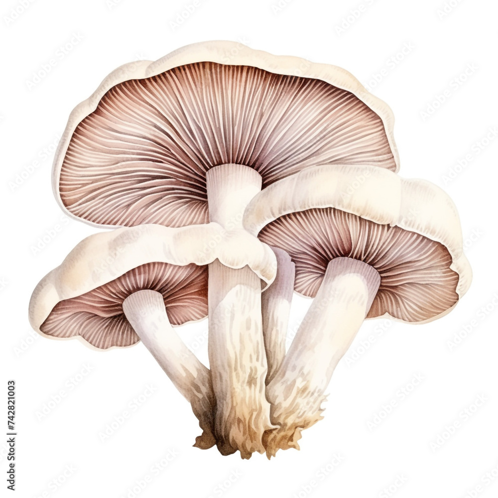 oyster mushroom clipart, watercolor, hand drawn, on a white background сreated with Generative Ai oyster mushroom clipart, watercolor, hand drawn, on a white background сreated with Generative Ai