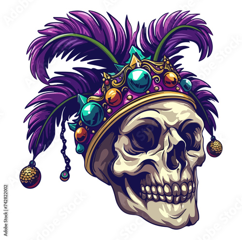 mardi gras voodoo skull