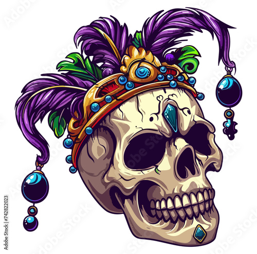 mardi gras voodoo skull