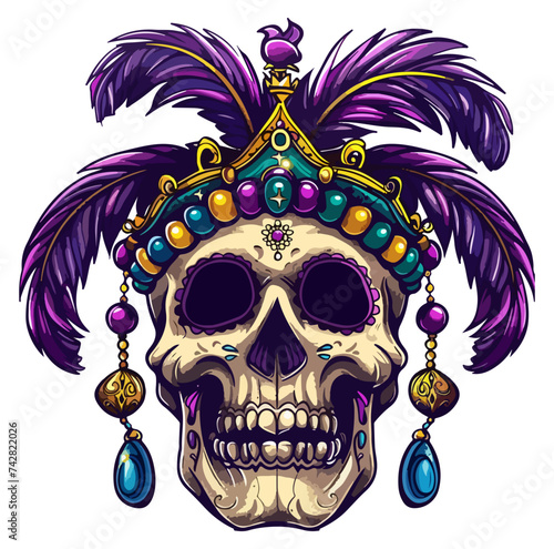 mardi gras voodoo skull