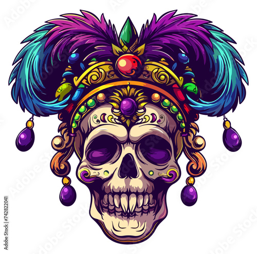 mardi gras voodoo skull