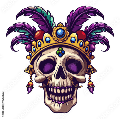 mardi gras voodoo skull