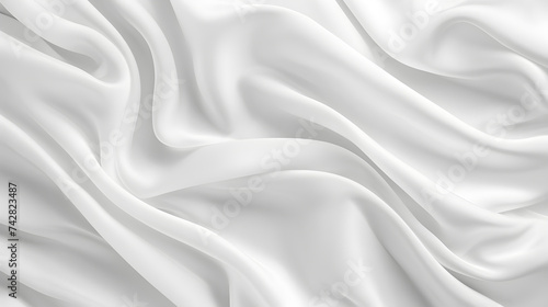 The white fabric that is wavy and curved to look beautiful.