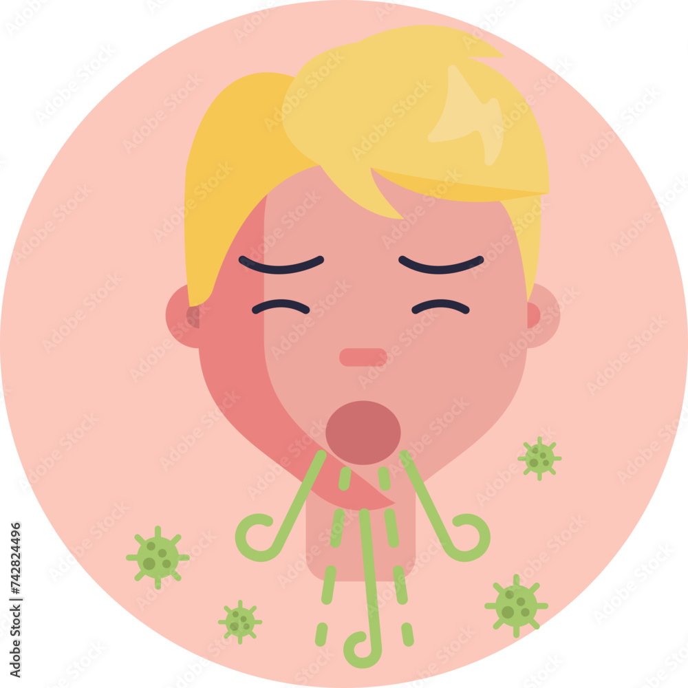 Illustrate your health campaigns with precision using this vector cough icon. Convey the message of respiratory awareness effortlessly with this versatile and impactful graphic. Illustrate your health campaigns with precision using this vector cough icon. Convey the message of respiratory awareness effortlessly with this versatile and impactful graphic.
