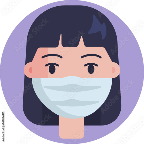 Allergy Protection Mask: Ideal for medical, health, or allergy-related content, this graphic adds a contemporary touch while emphasizing safety and well-being.