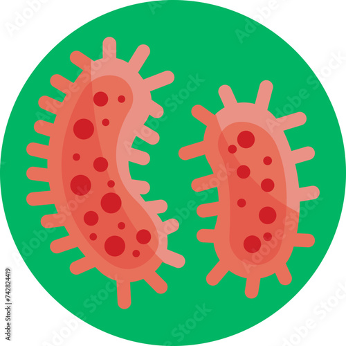 Showcase the importance of hygiene and health with this bacteria icon. Ideal for medical presentations and infographics.